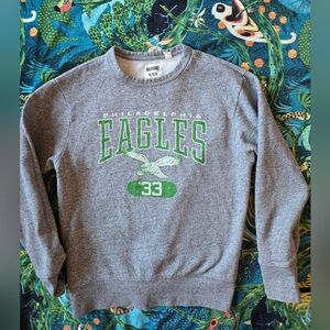 Tailgate Gray Philadelphia Eagles Crewneck Sweatshirt